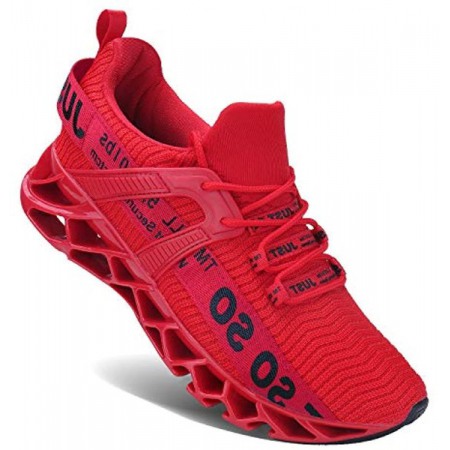 Mens Athletic Walking and Running Tennis Shoes Fashion Sneakers Red