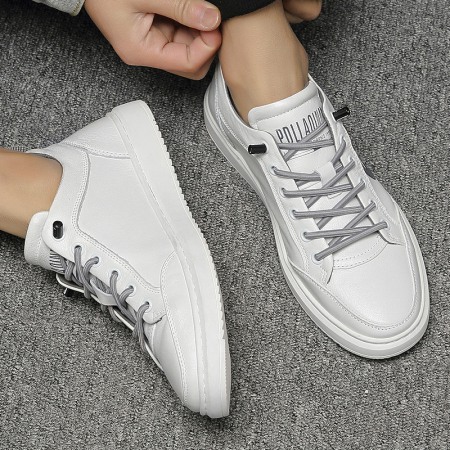 Fashion White Shoes for Men Summer New Men's Shoes Trendy Sneakers Casual Leather Shoe