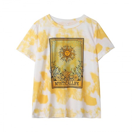 Hot Style Tie-Dye Printed Short-Sleeved T-Shirt